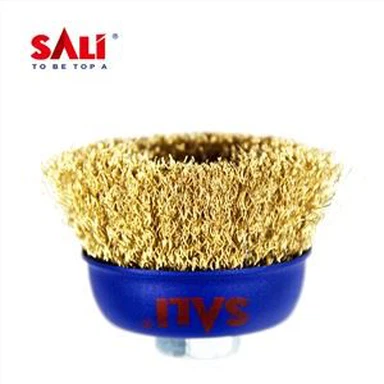 Lihvmasina abrasiivne messingist keermestatud traatpintsel